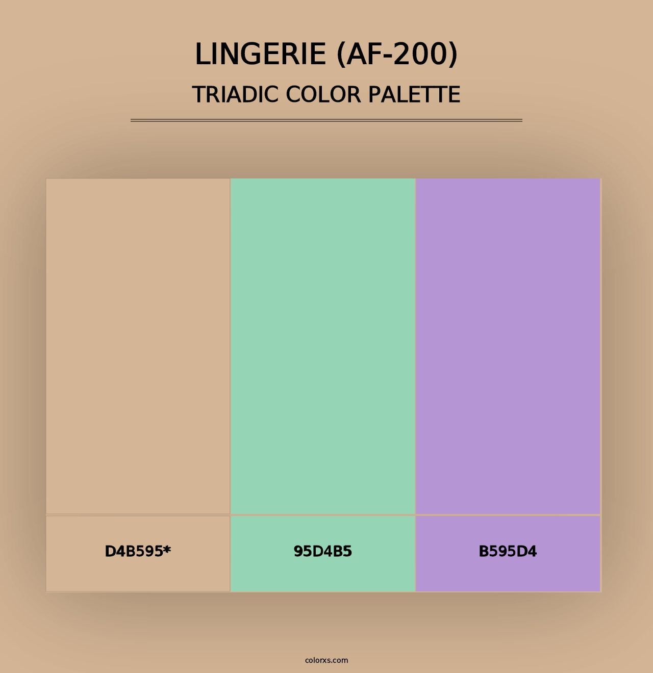 Lingerie (AF-200) - Triadic Color Palette