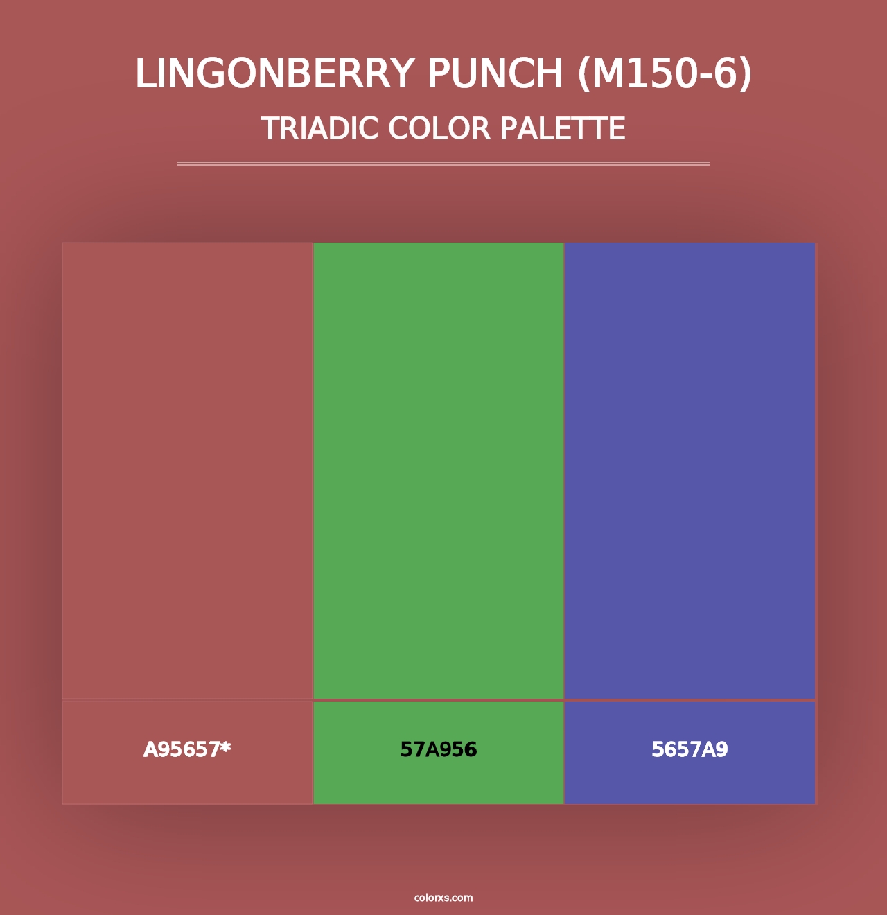 Lingonberry Punch (M150-6) - Triadic Color Palette