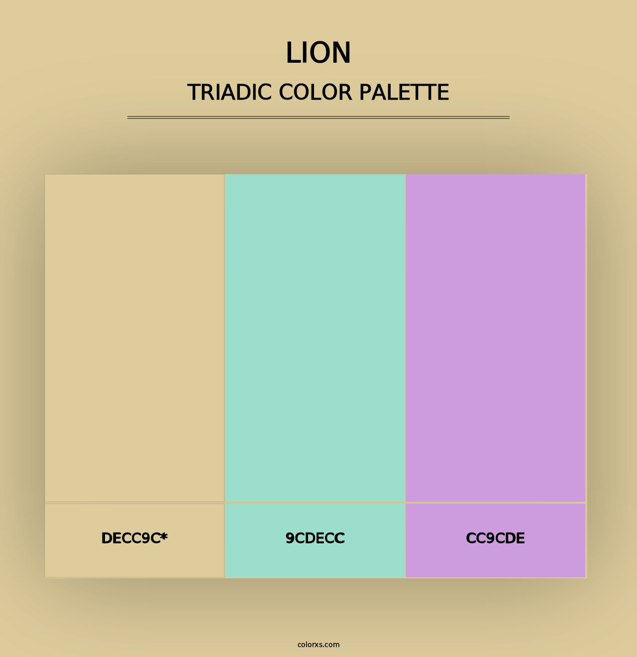 Lion - Triadic Color Palette