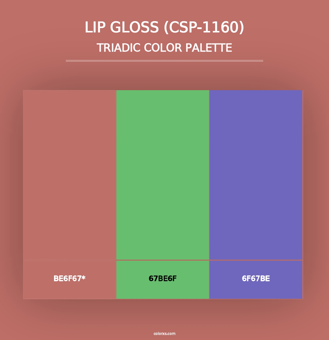 Lip Gloss (CSP-1160) - Triadic Color Palette