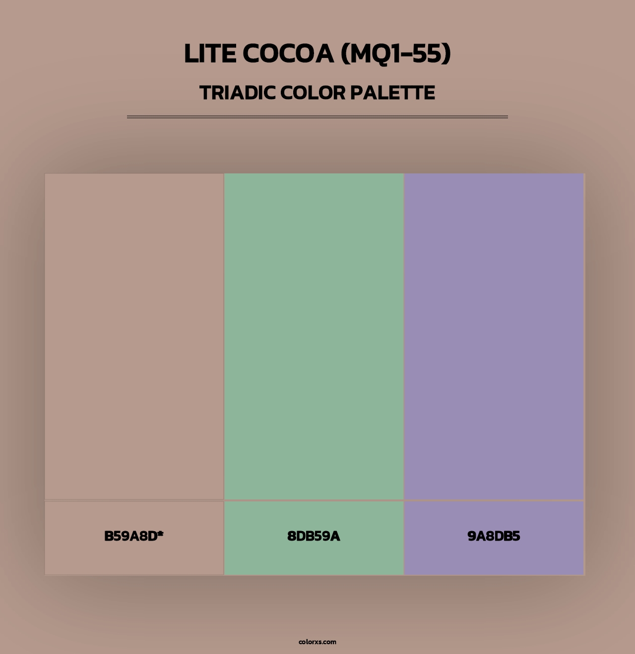 Lite Cocoa (MQ1-55) - Triadic Color Palette