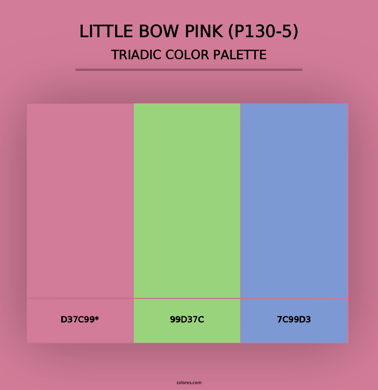 Little Bow Pink (P130-5) - Triadic Color Palette