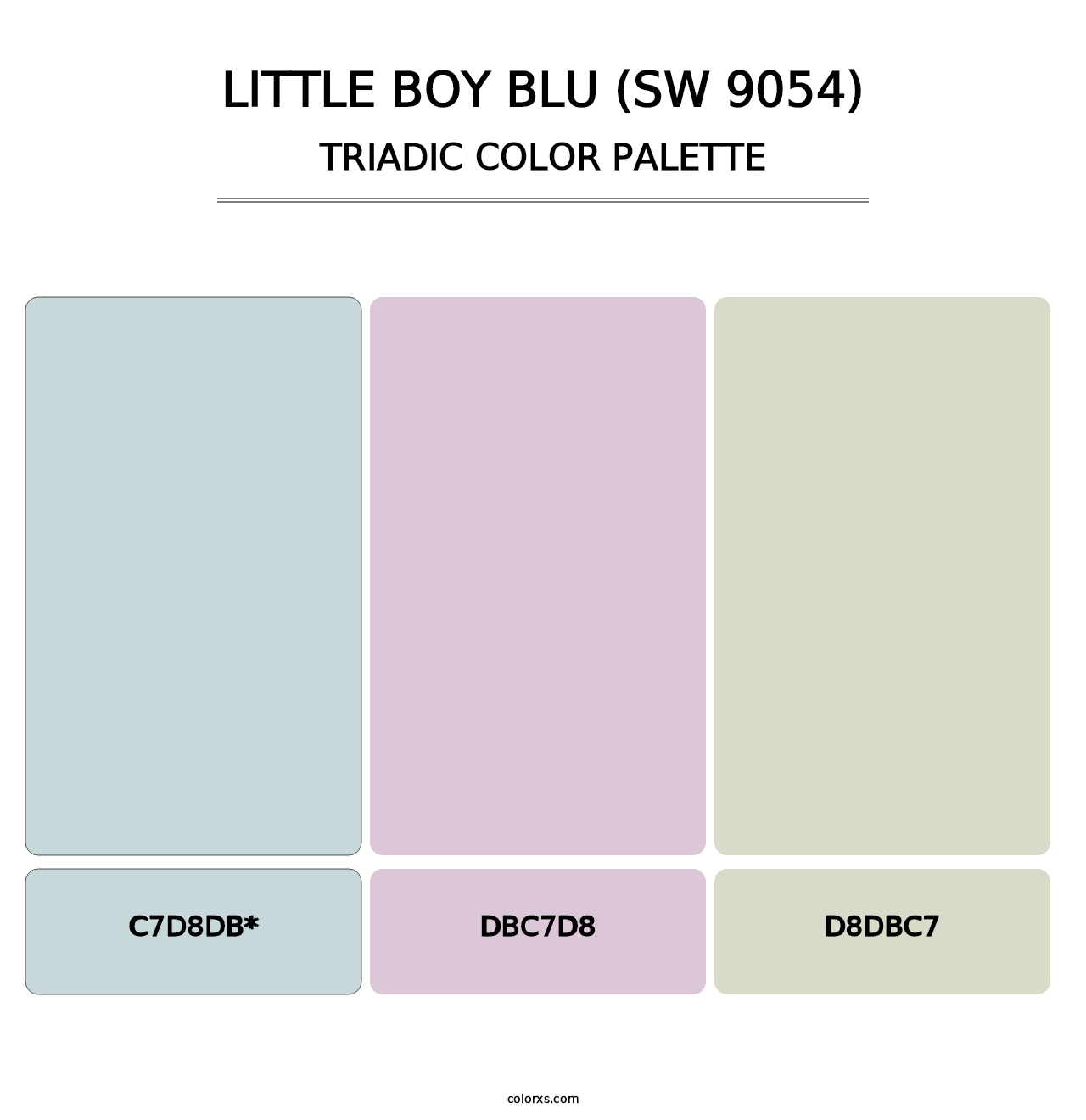 Little Boy Blu (SW 9054) - Triadic Color Palette