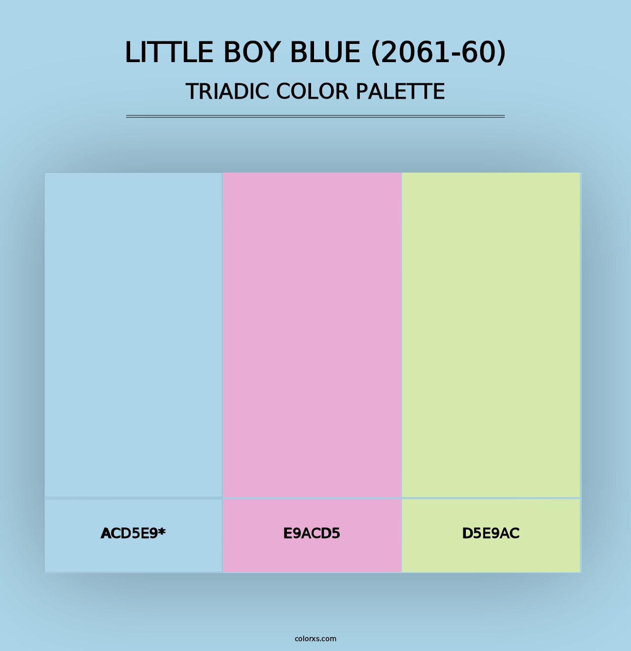 Little Boy Blue (2061-60) - Triadic Color Palette