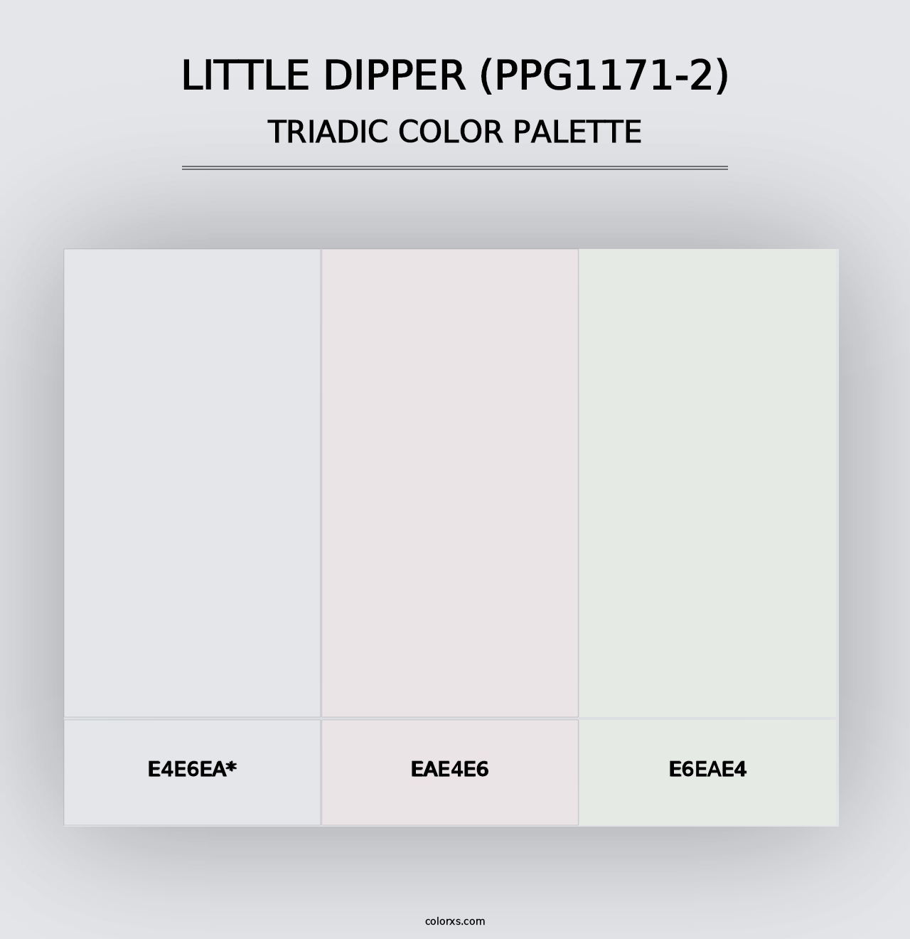 Little Dipper (PPG1171-2) - Triadic Color Palette