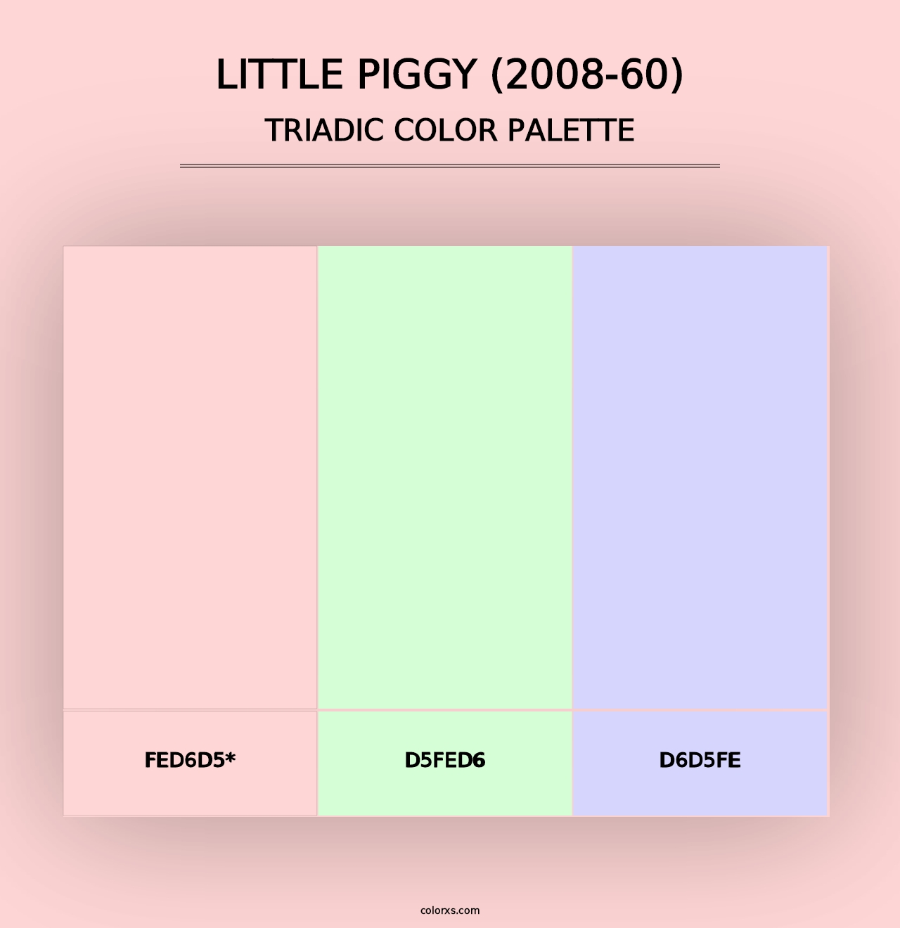 Little Piggy (2008-60) - Triadic Color Palette