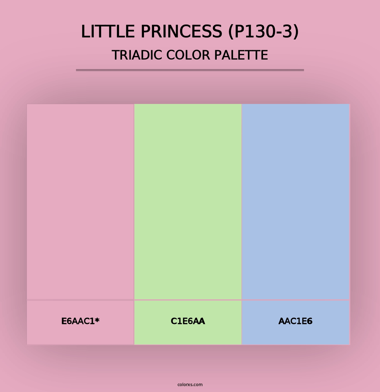 Little Princess (P130-3) - Triadic Color Palette