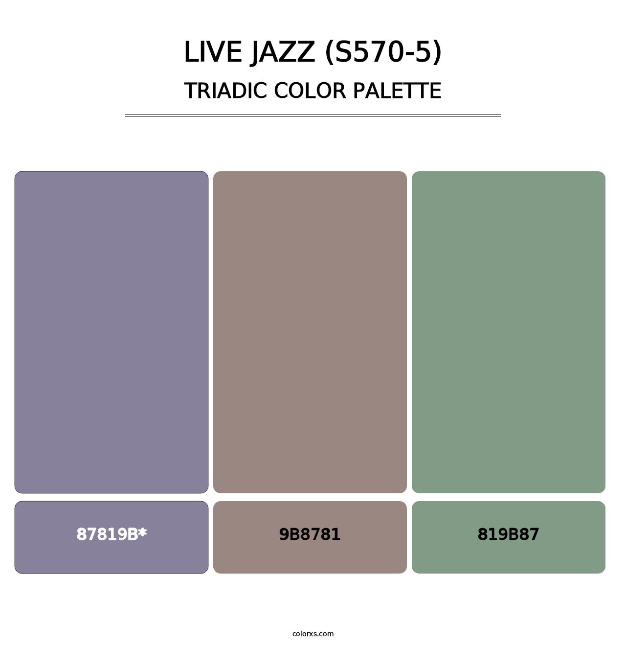 Live Jazz (S570-5) - Triadic Color Palette