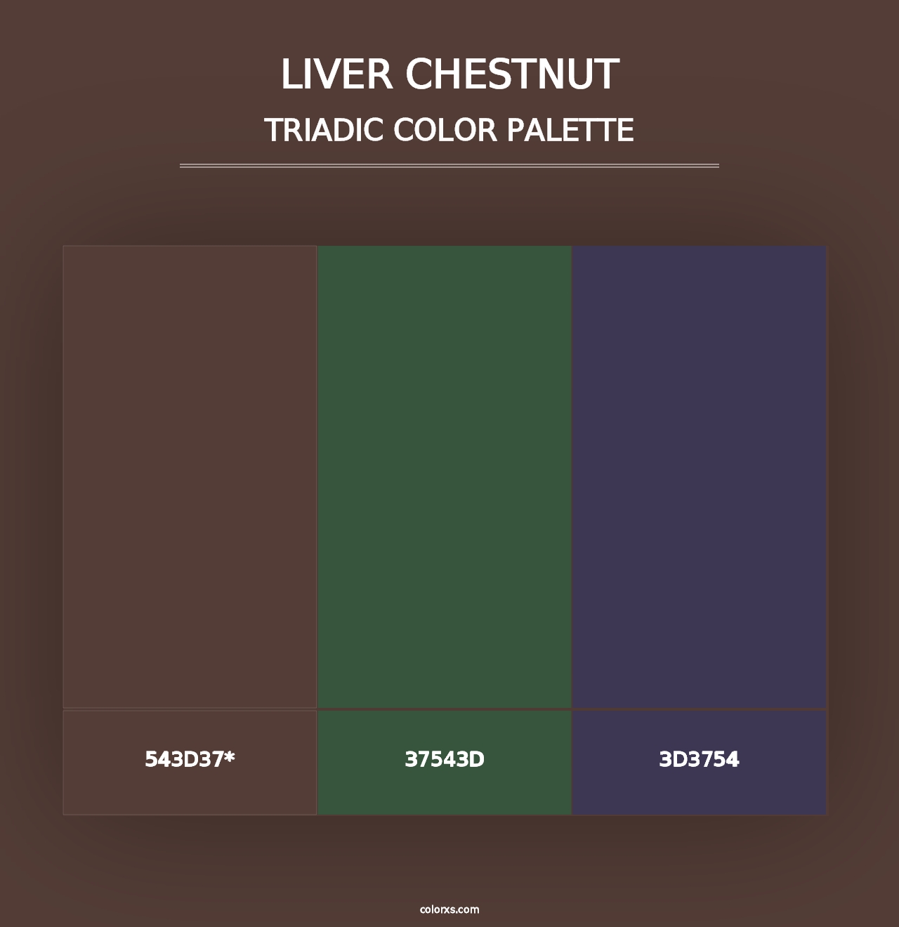 Liver Chestnut - Triadic Color Palette