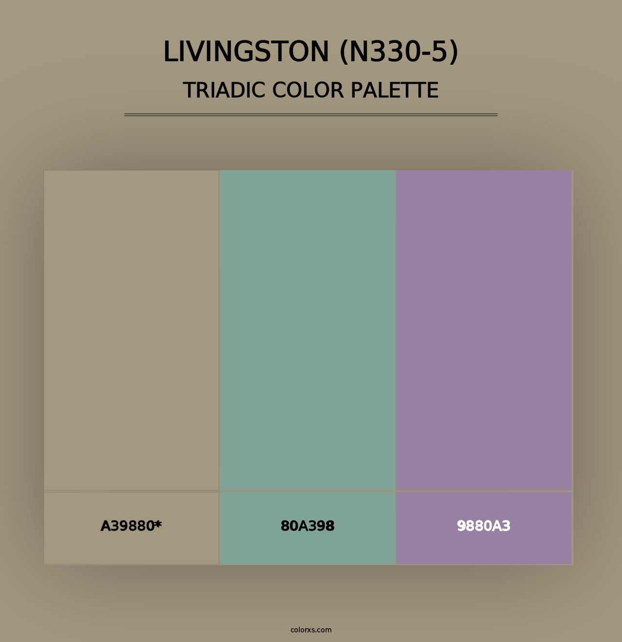 Livingston (N330-5) - Triadic Color Palette