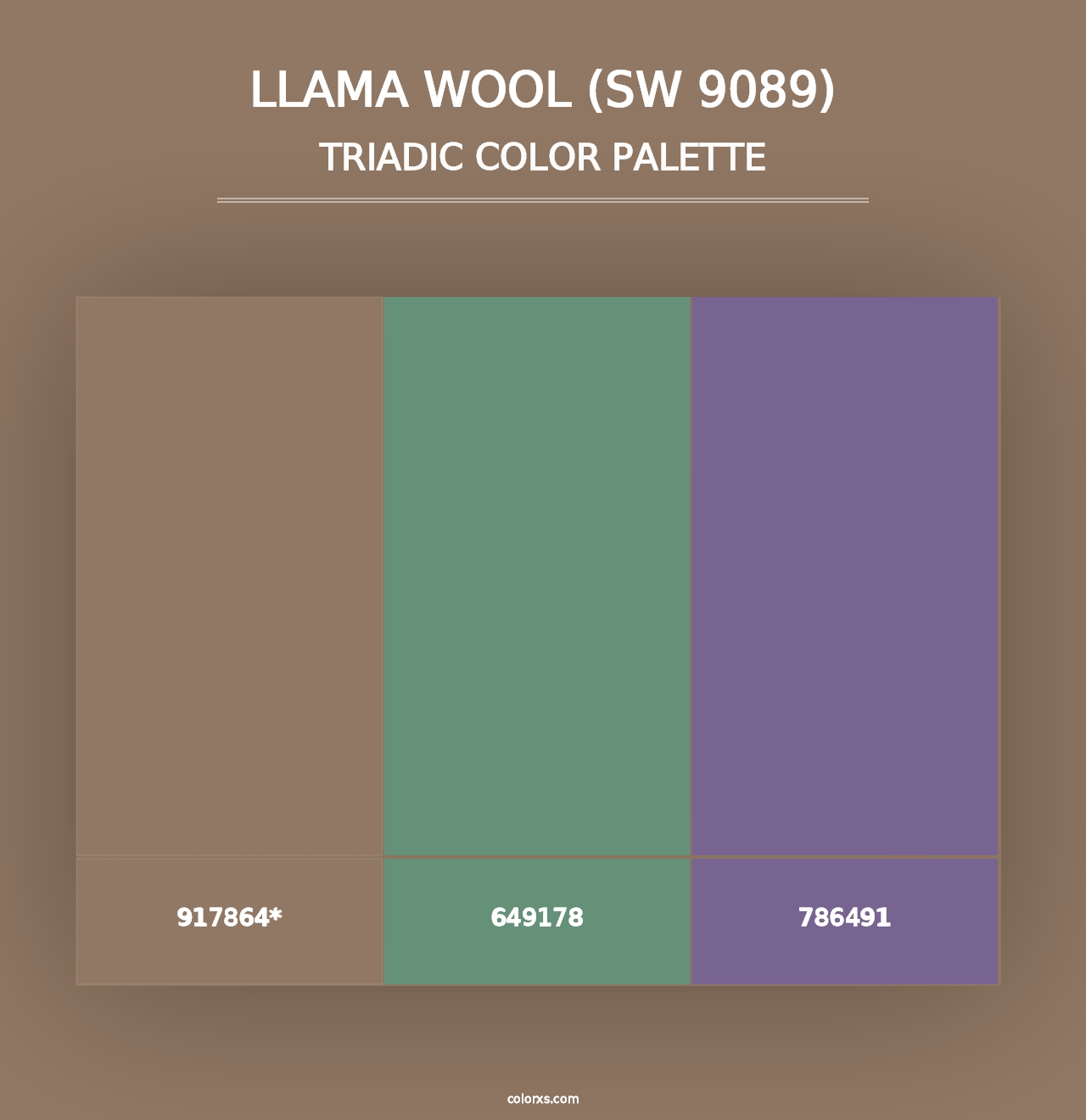 Llama Wool (SW 9089) - Triadic Color Palette