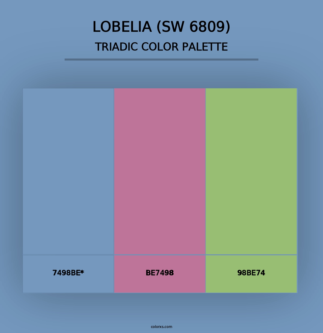 Lobelia (SW 6809) - Triadic Color Palette