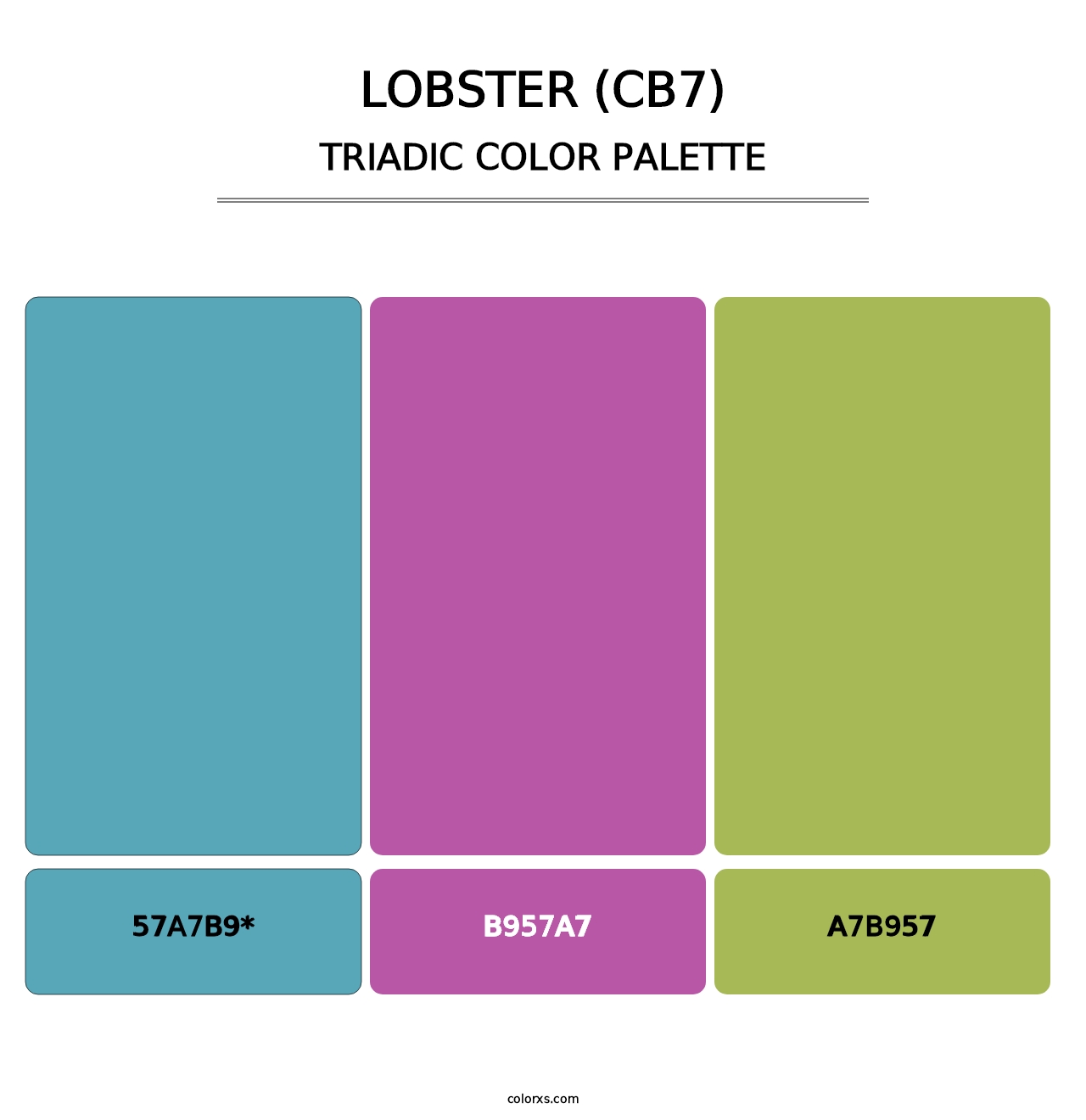 Lobster (CB7) - Triadic Color Palette