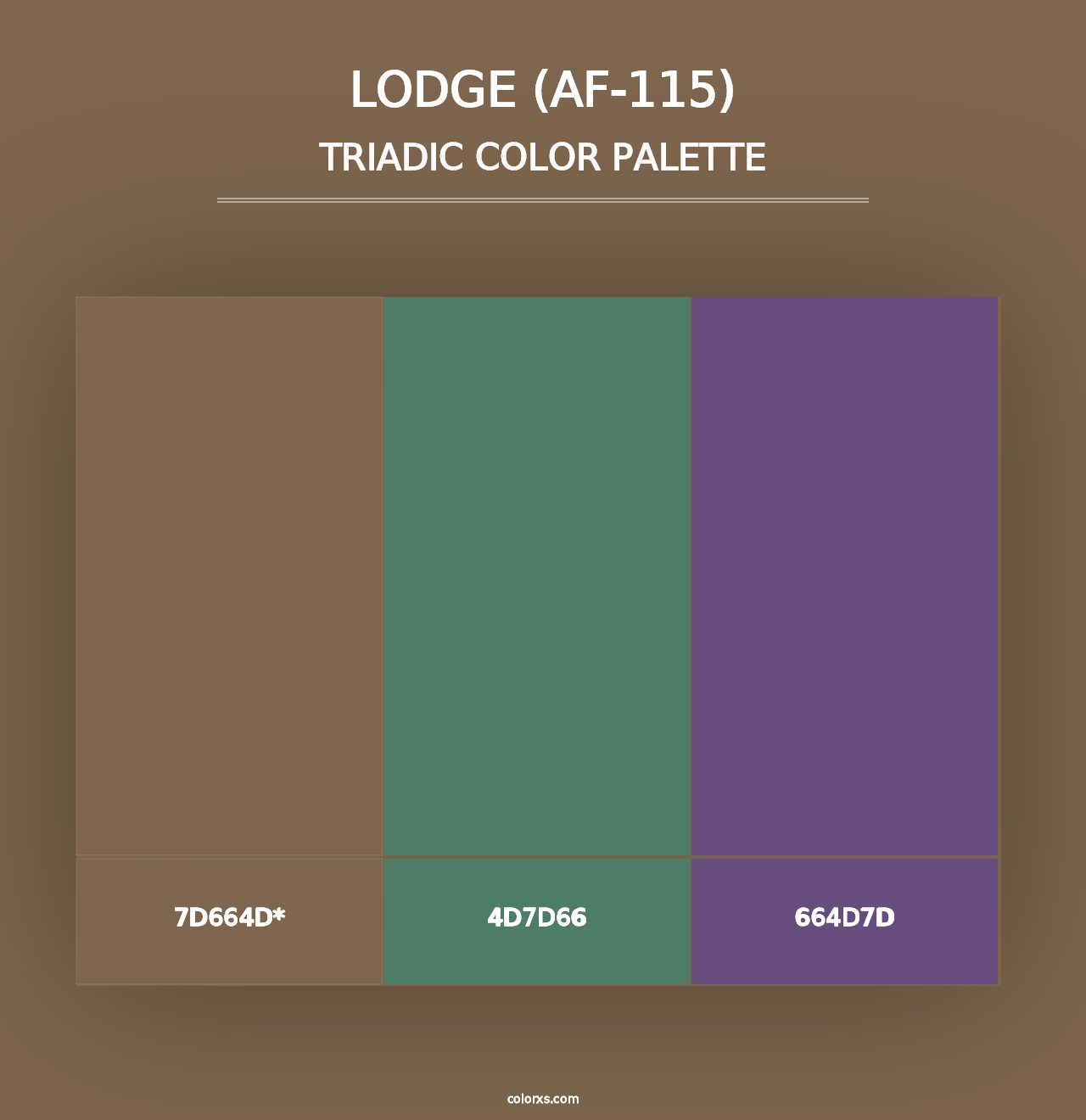 Lodge (AF-115) - Triadic Color Palette