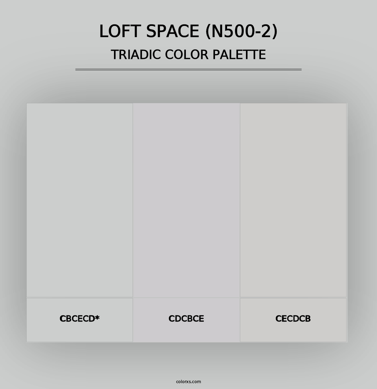 Loft Space (N500-2) - Triadic Color Palette