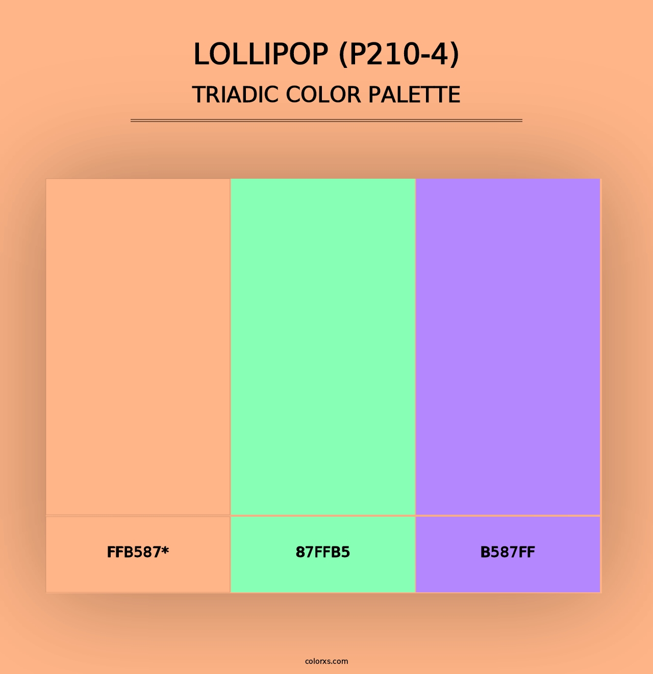 Lollipop (P210-4) - Triadic Color Palette