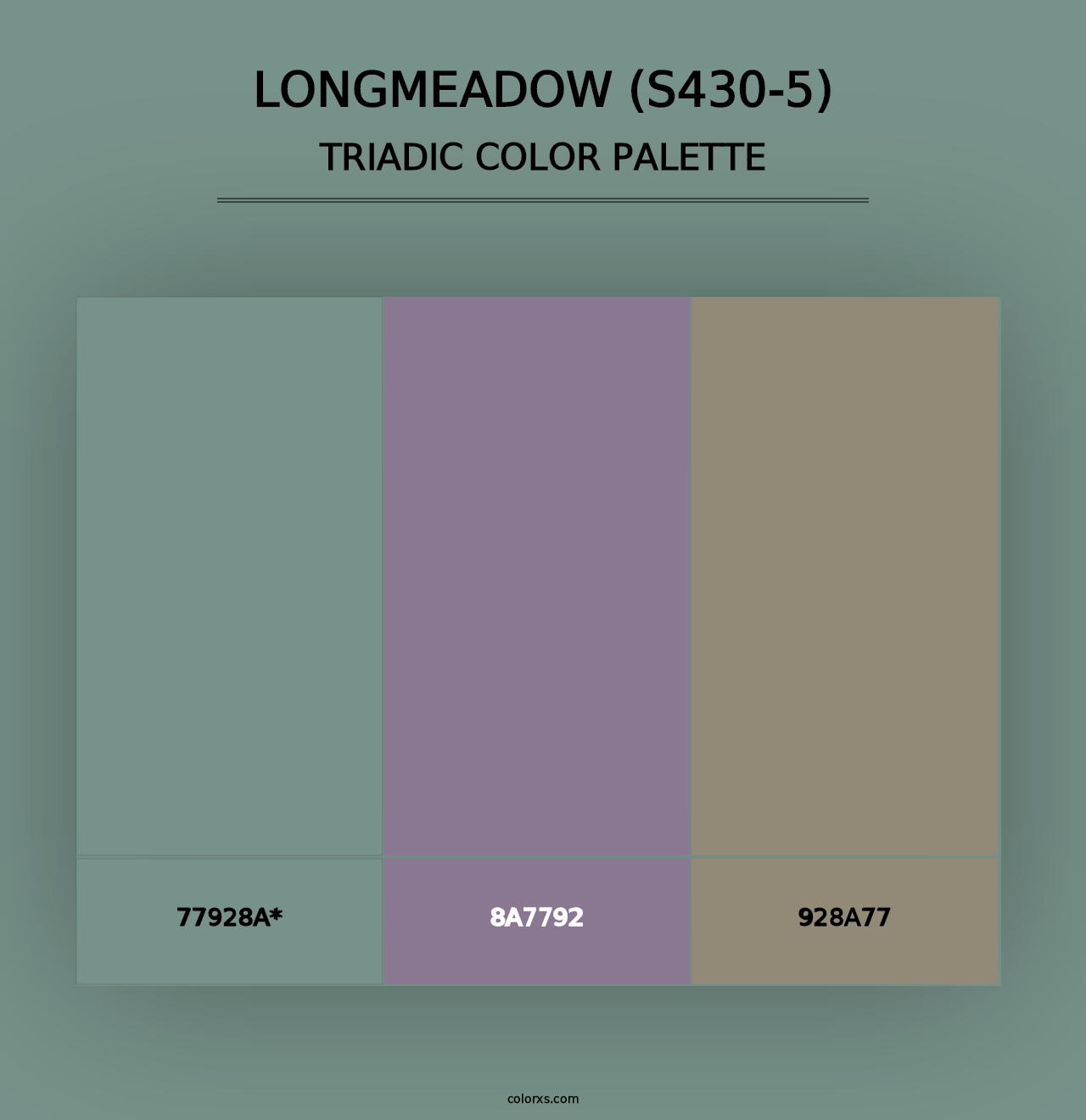 Longmeadow (S430-5) - Triadic Color Palette