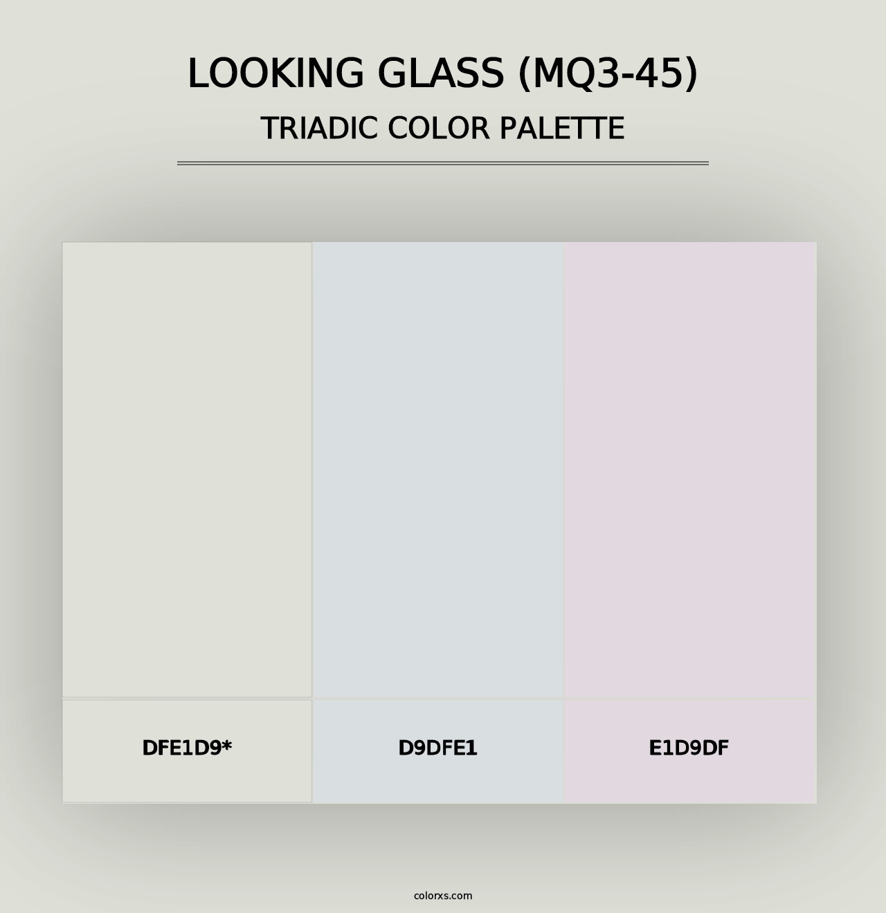 Looking Glass (MQ3-45) - Triadic Color Palette