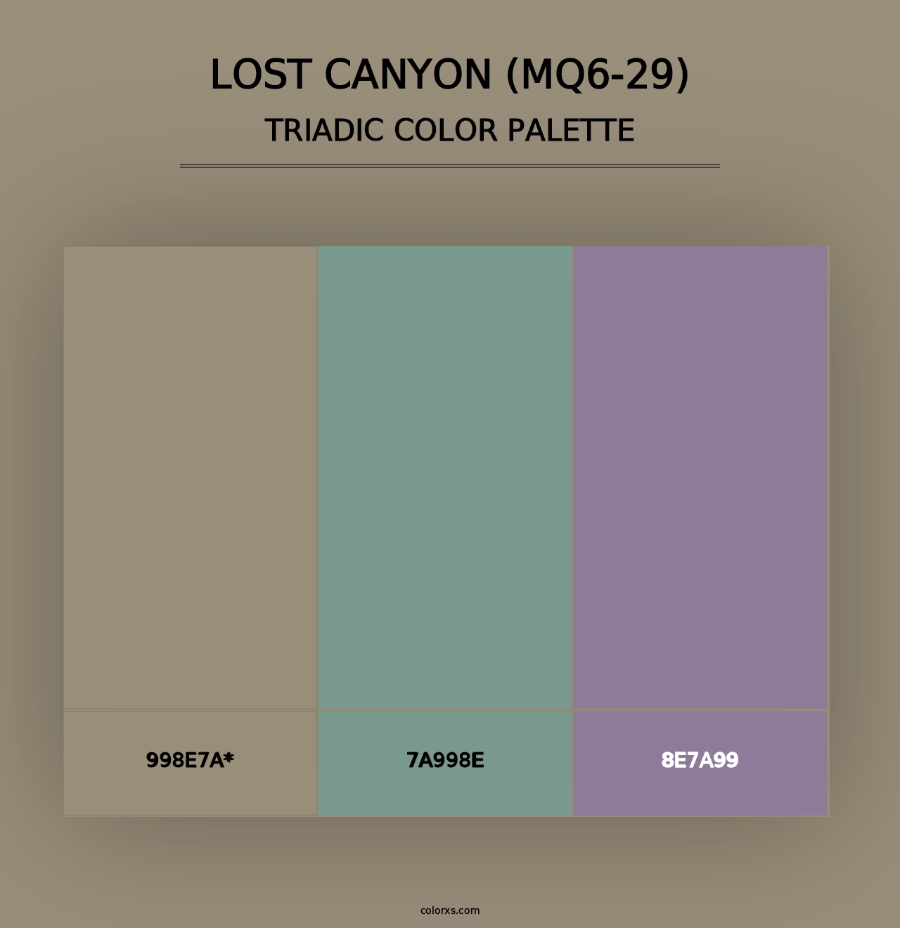 Lost Canyon (MQ6-29) - Triadic Color Palette