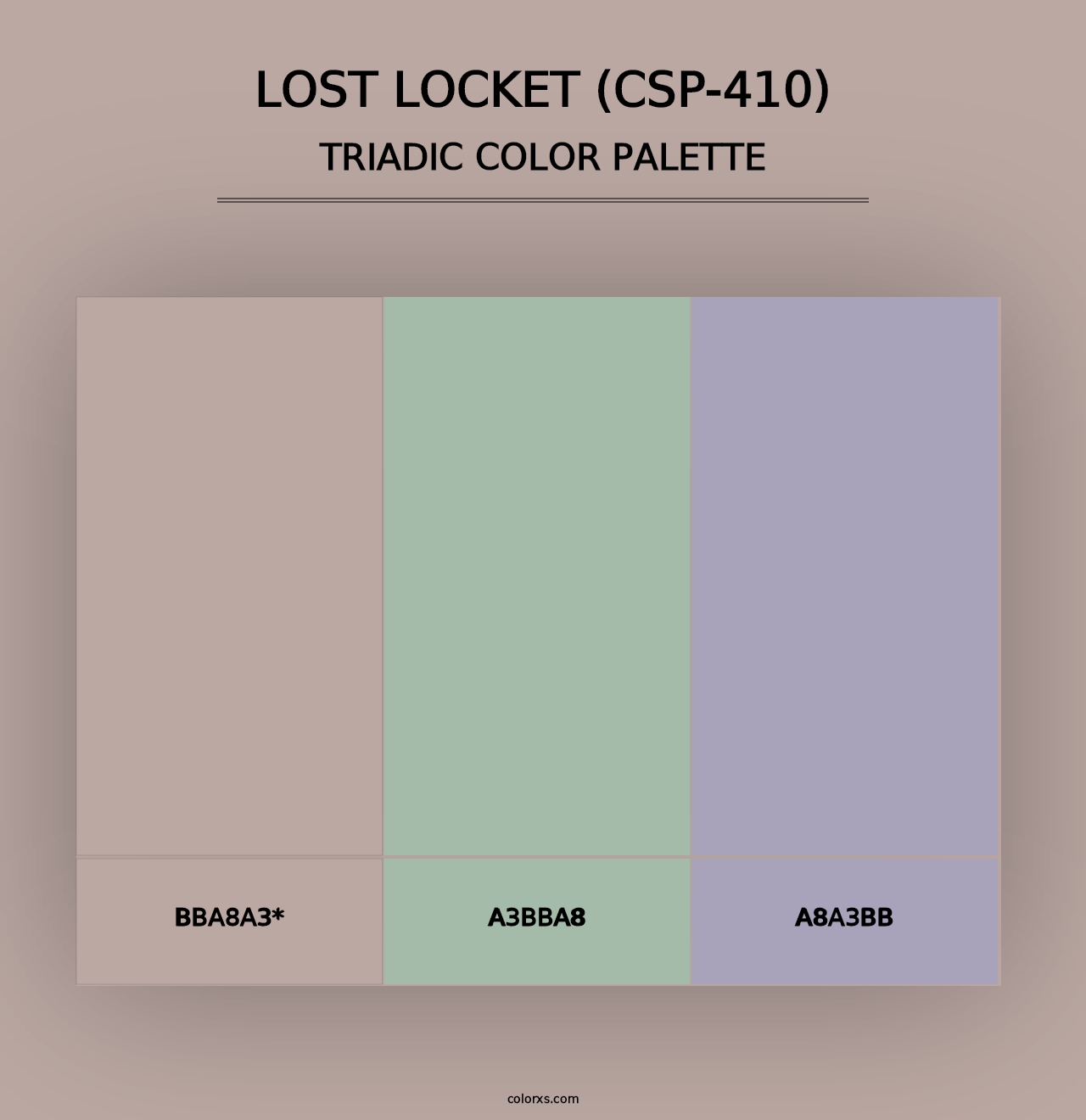 Lost Locket (CSP-410) - Triadic Color Palette