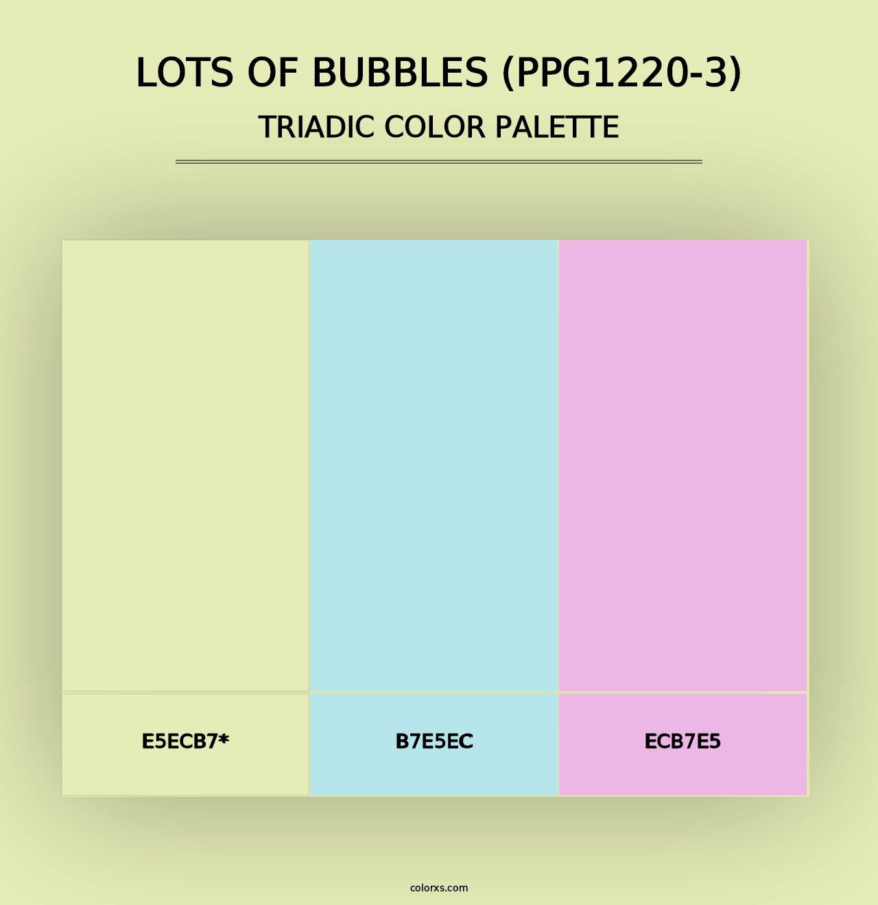 Lots Of Bubbles (PPG1220-3) - Triadic Color Palette