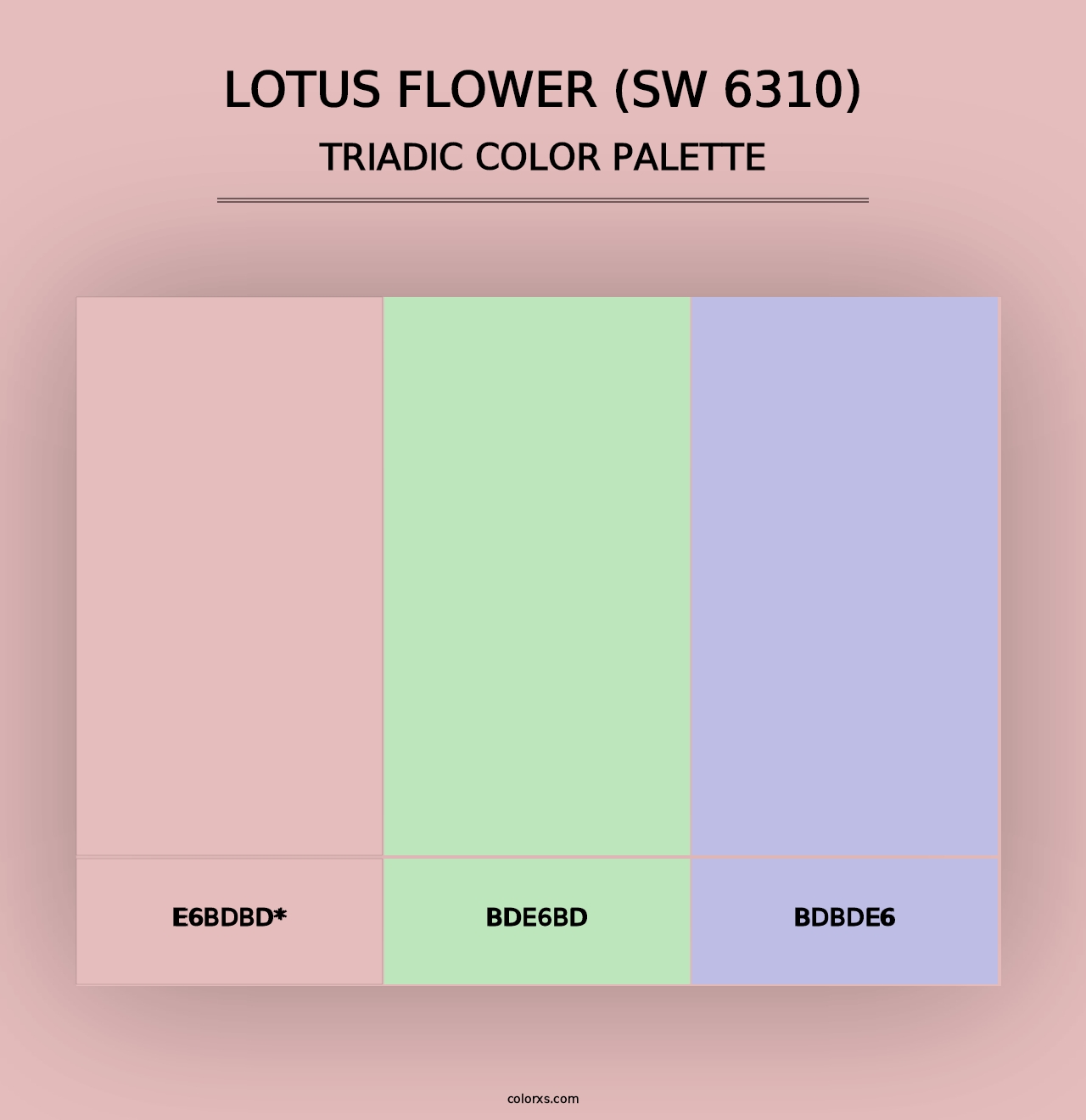 Lotus Flower (SW 6310) - Triadic Color Palette