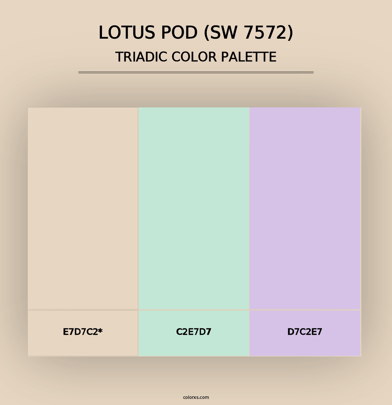 Lotus Pod (SW 7572) - Triadic Color Palette