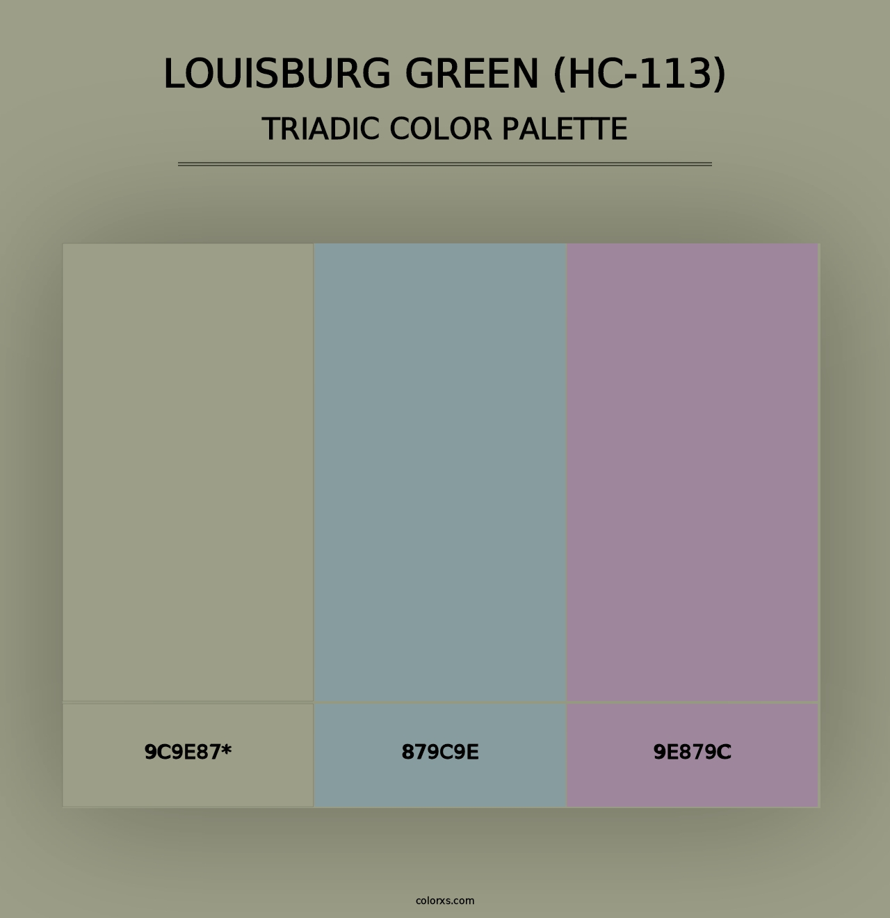 Louisburg Green (HC-113) - Triadic Color Palette