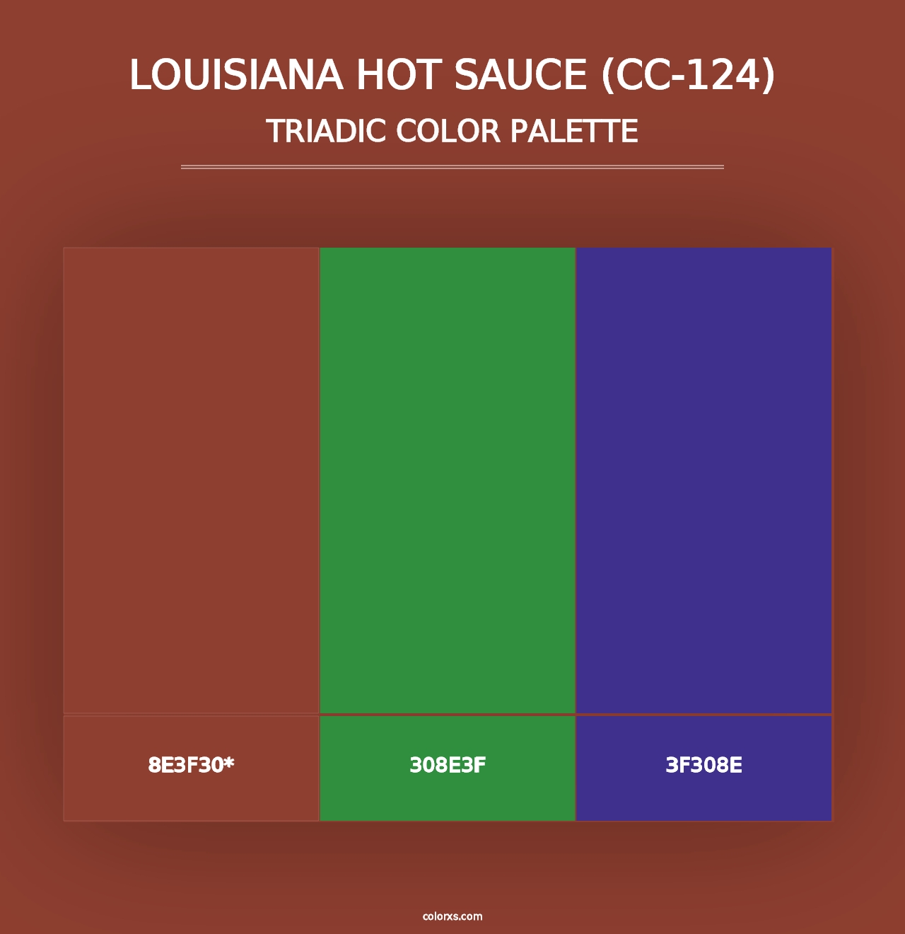 Louisiana Hot Sauce (CC-124) - Triadic Color Palette