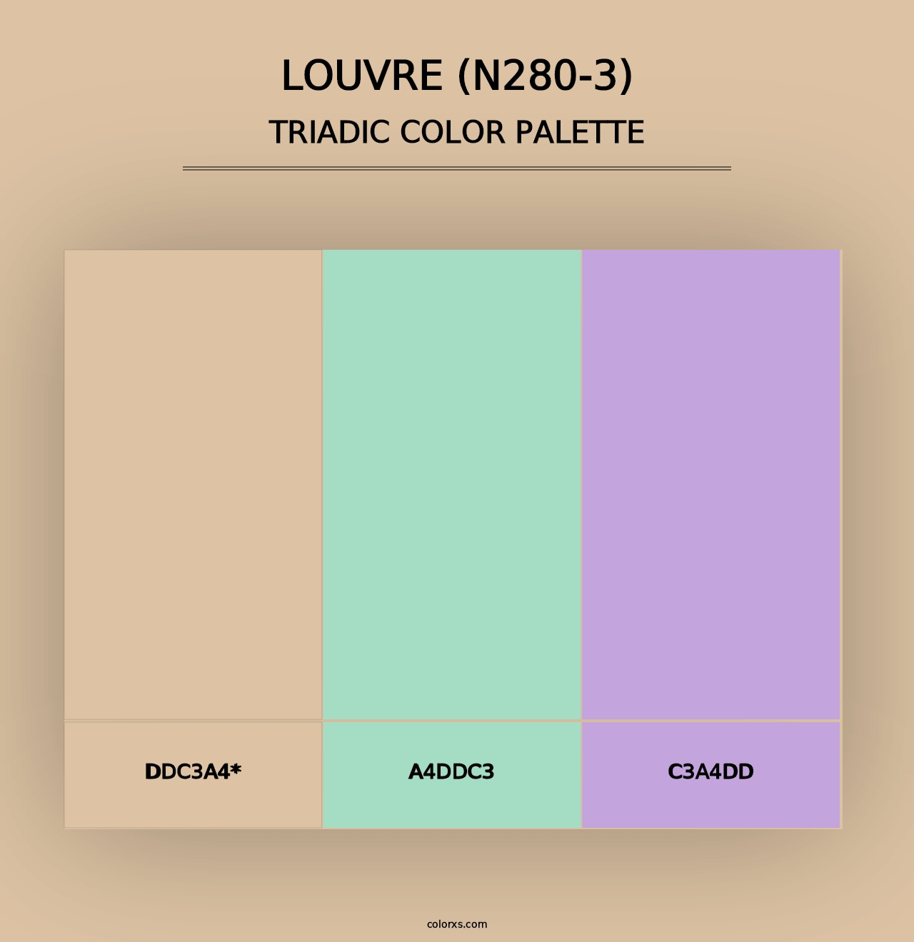 Louvre (N280-3) - Triadic Color Palette