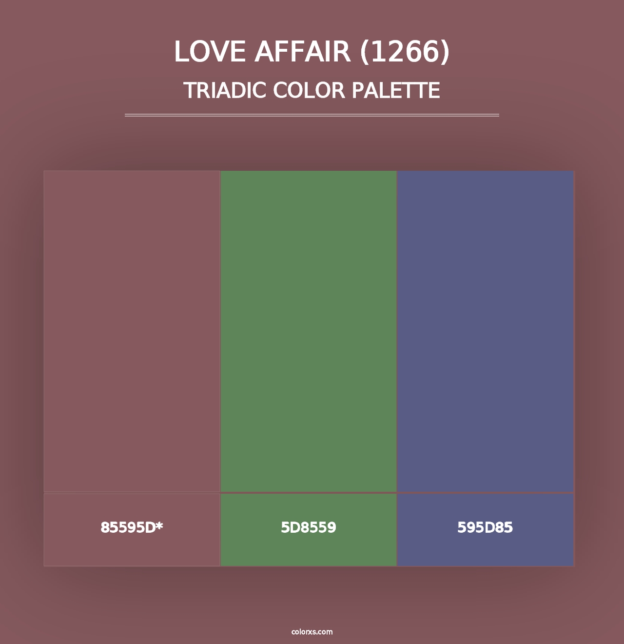 Love Affair (1266) - Triadic Color Palette