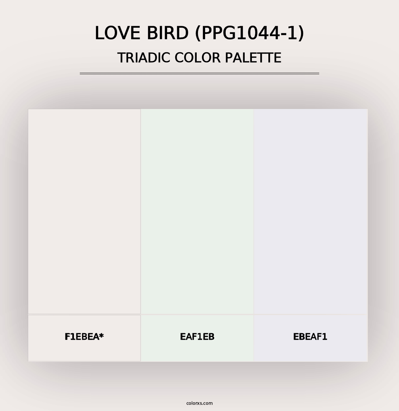 Love Bird (PPG1044-1) - Triadic Color Palette