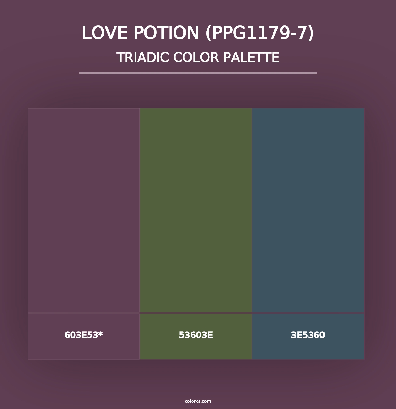 Love Potion (PPG1179-7) - Triadic Color Palette