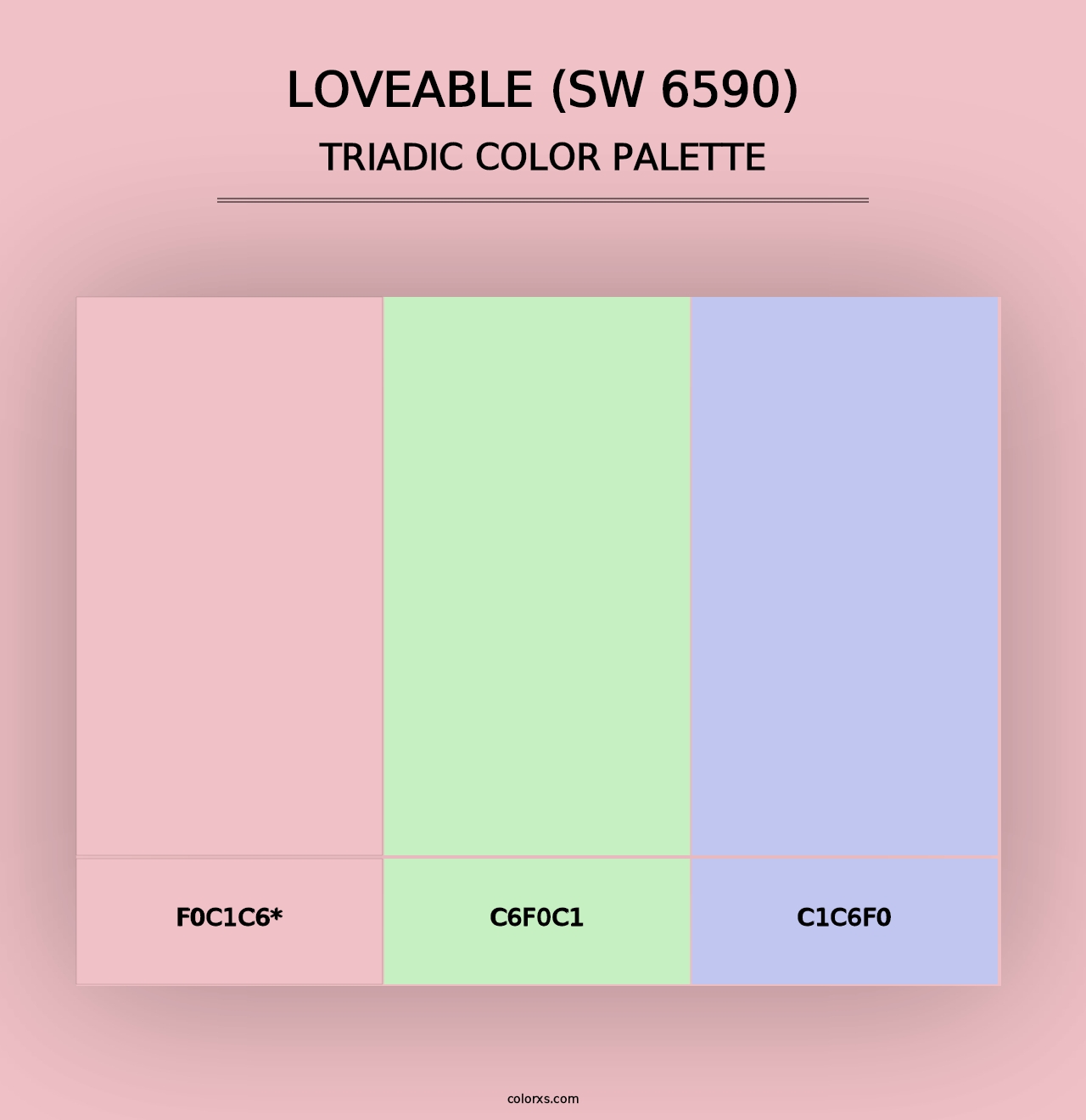 Loveable (SW 6590) - Triadic Color Palette