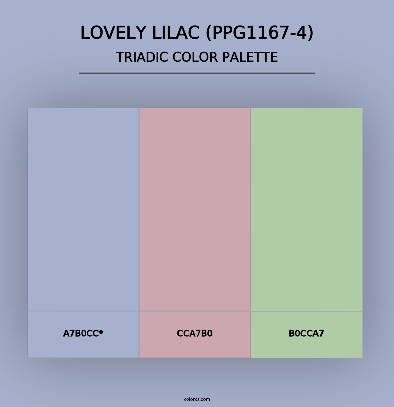 Lovely Lilac (PPG1167-4) - Triadic Color Palette