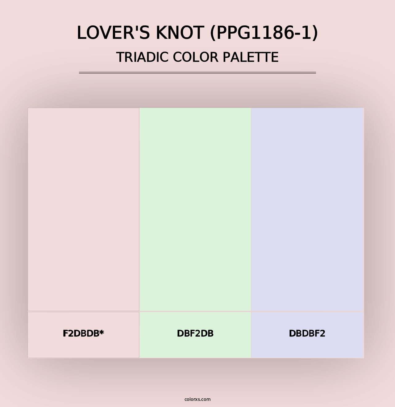 Lover's Knot (PPG1186-1) - Triadic Color Palette