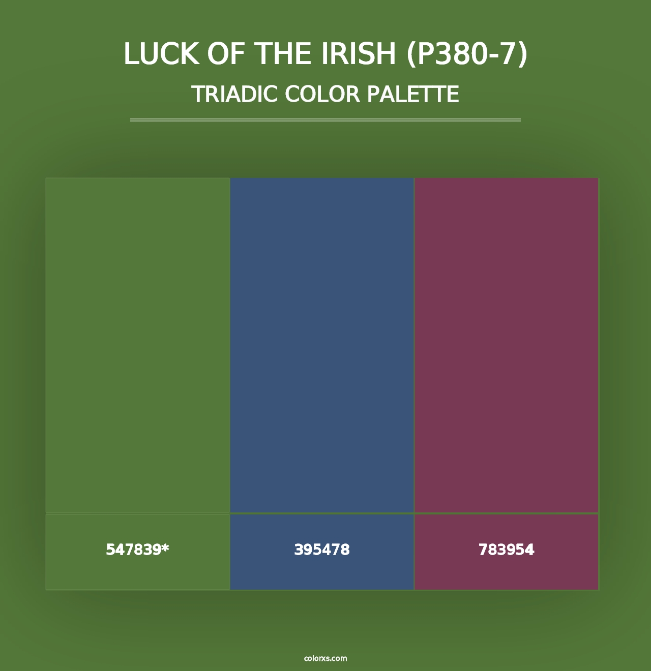 Luck Of The Irish (P380-7) - Triadic Color Palette