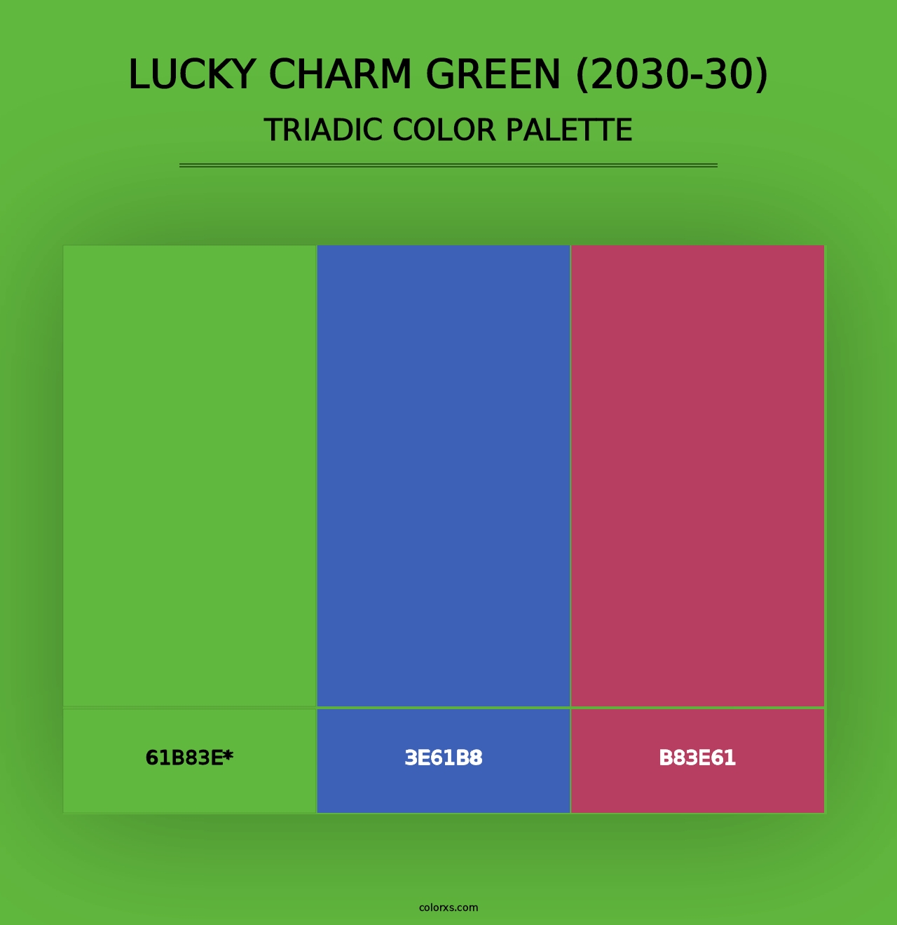 Lucky Charm Green (2030-30) - Triadic Color Palette