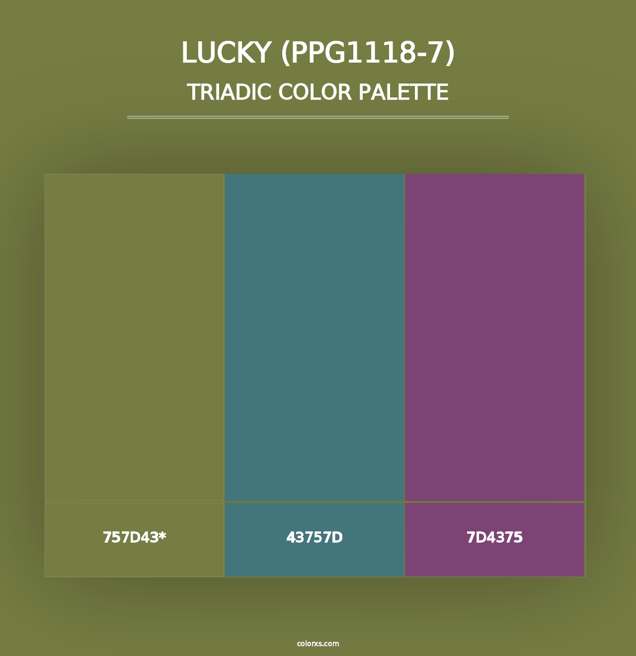 Lucky (PPG1118-7) - Triadic Color Palette