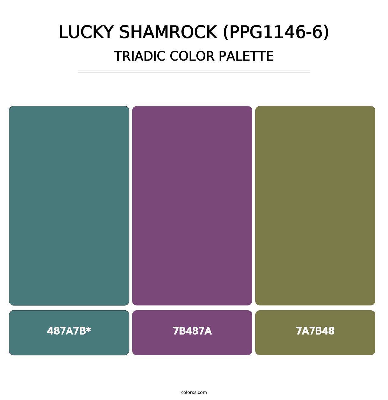 Lucky Shamrock (PPG1146-6) - Triadic Color Palette