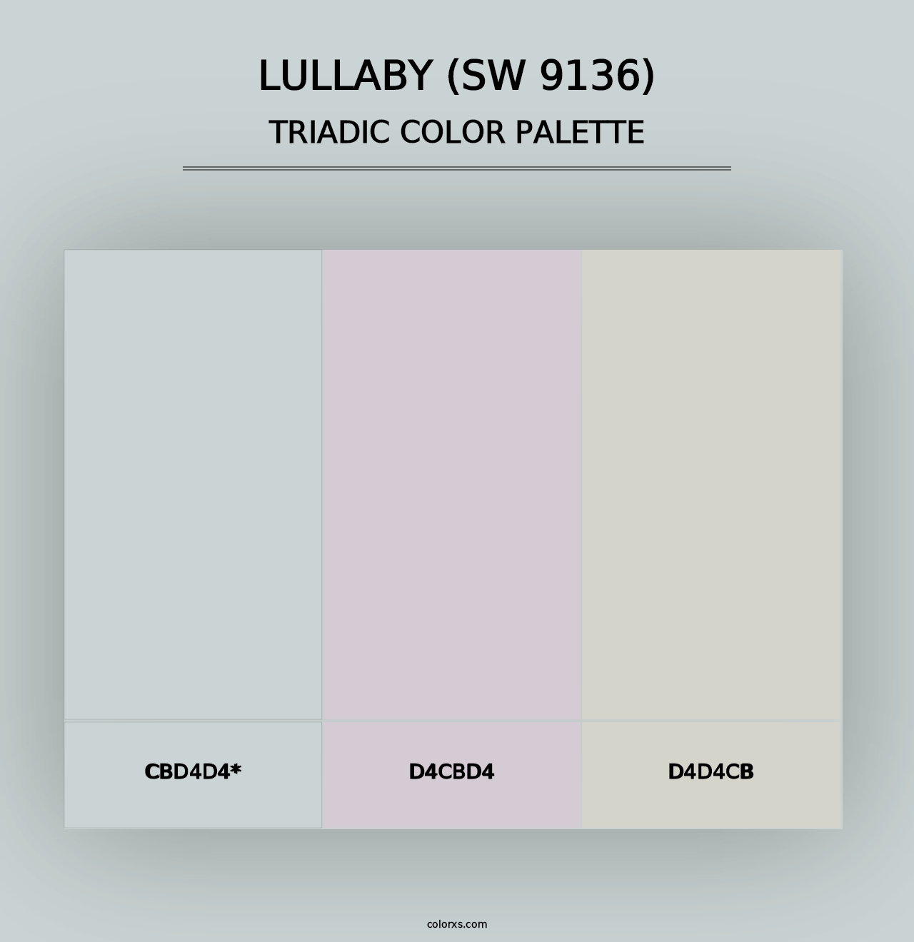 Lullaby (SW 9136) - Triadic Color Palette