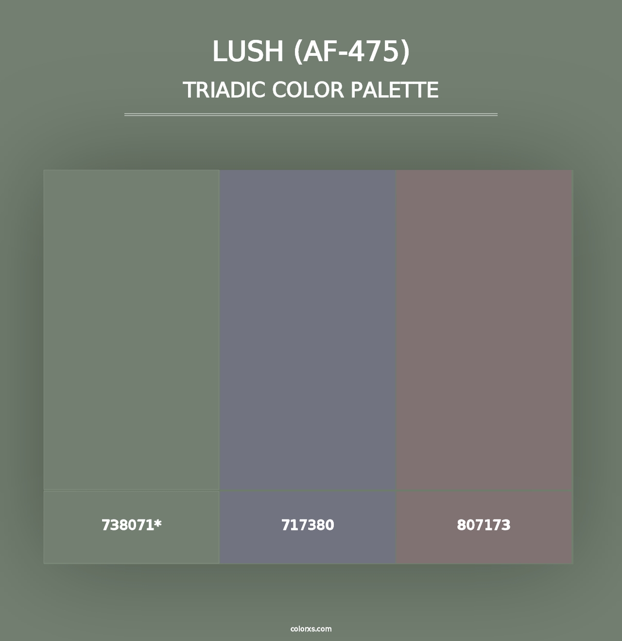 Lush (AF-475) - Triadic Color Palette