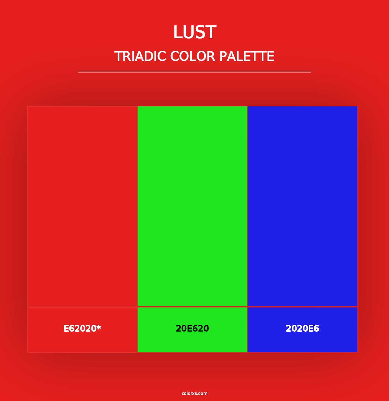 Lust - Triadic Color Palette