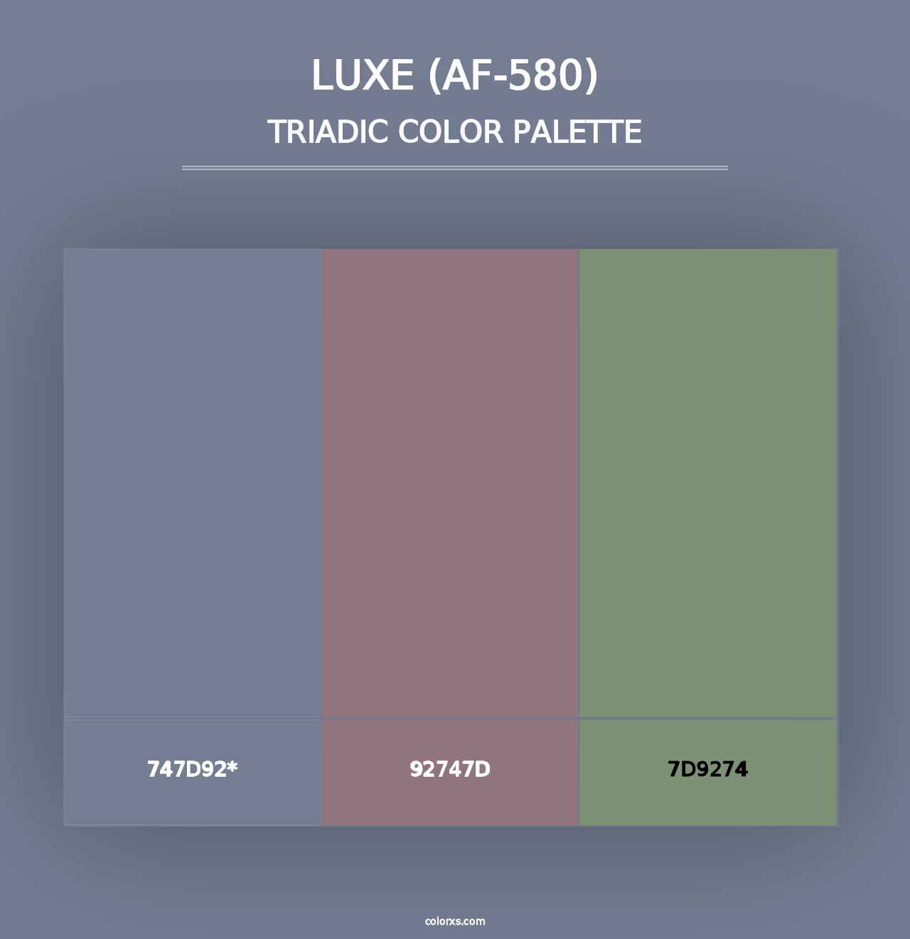 Luxe (AF-580) - Triadic Color Palette