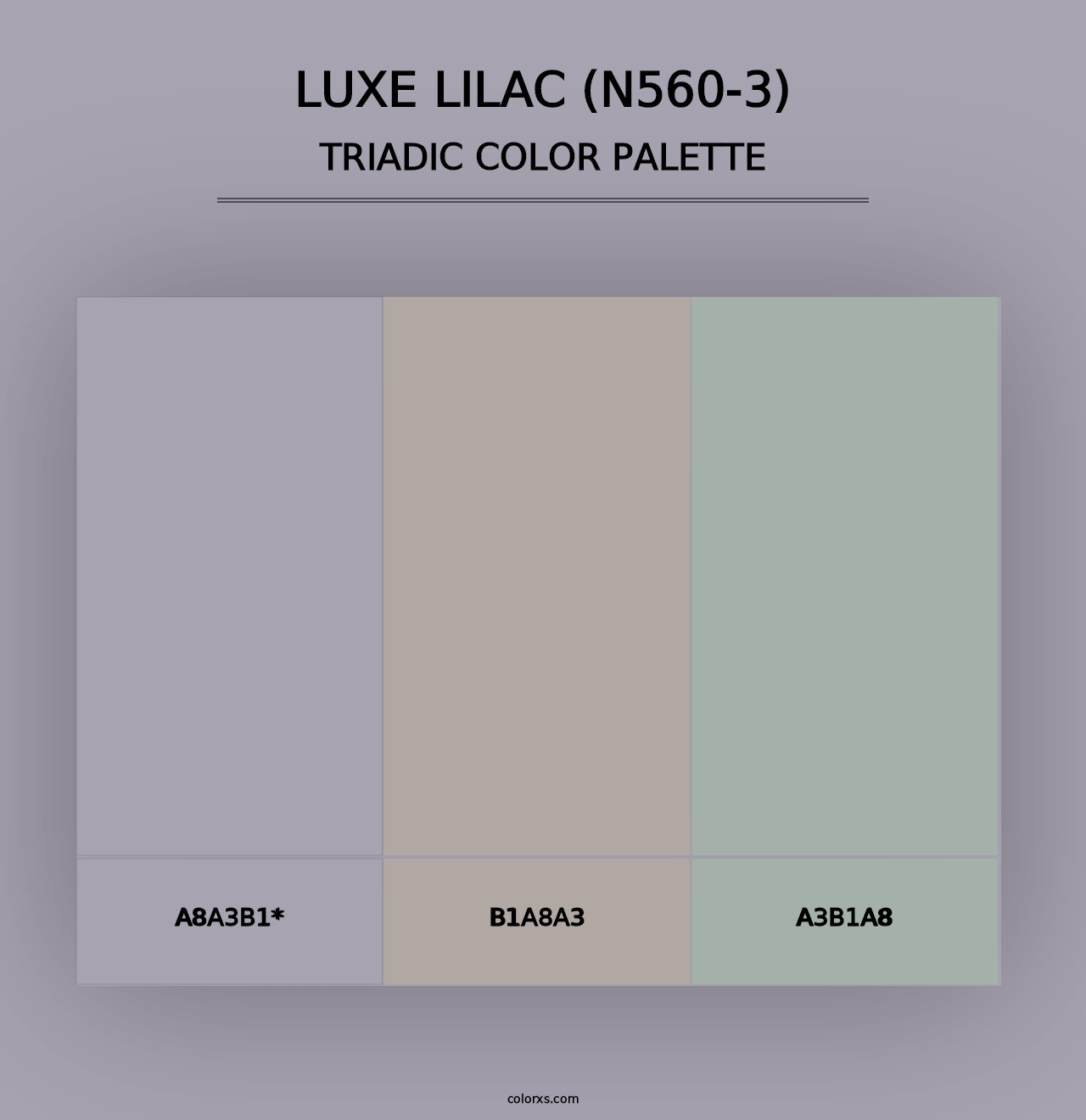 Luxe Lilac (N560-3) - Triadic Color Palette