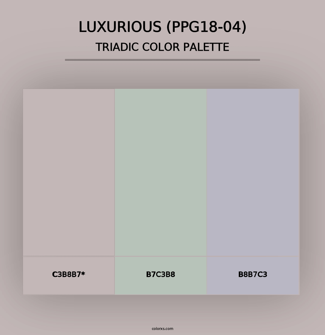 Luxurious (PPG18-04) - Triadic Color Palette