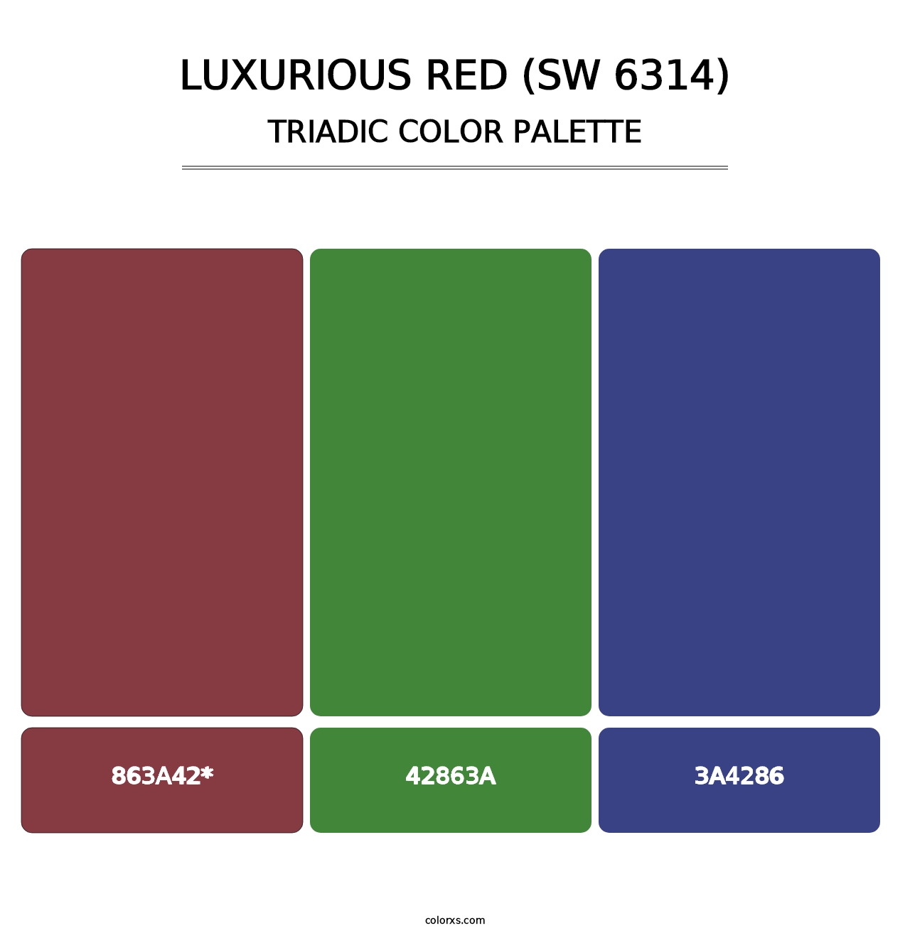 Luxurious Red (SW 6314) - Triadic Color Palette