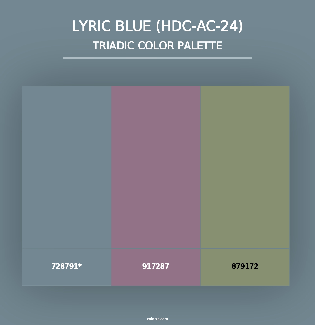 Lyric Blue (HDC-AC-24) - Triadic Color Palette