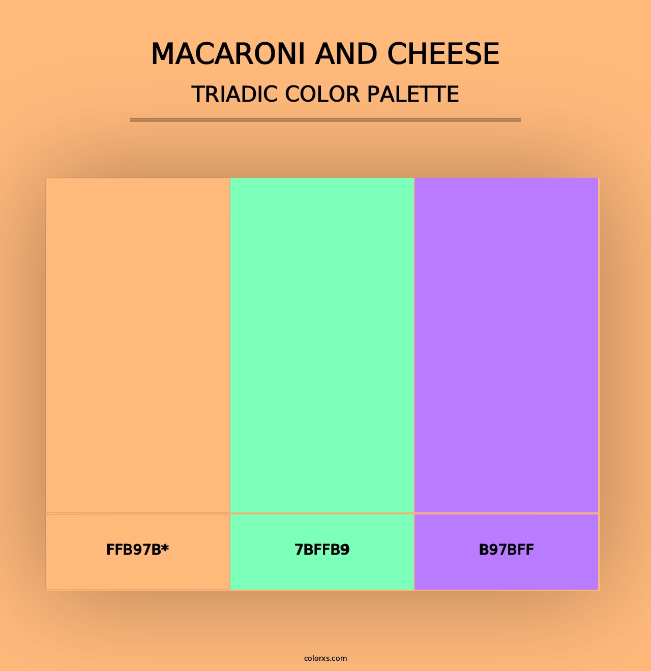 Macaroni and Cheese - Triadic Color Palette