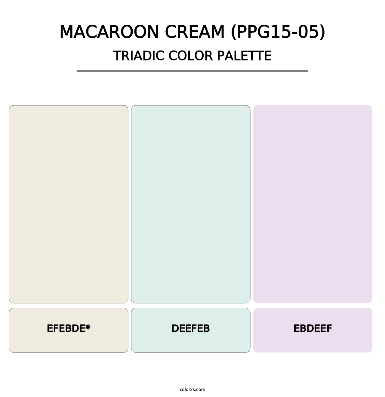 Macaroon Cream (PPG15-05) - Triadic Color Palette